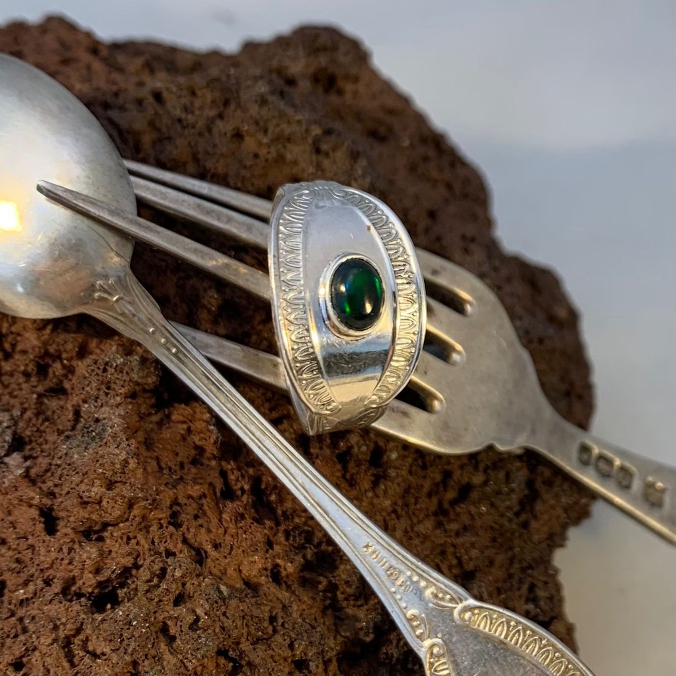 Anelli: Silberring Espresso con nero Opale Gr.58 – Nuovo (secondo la descrizione) da Thun venduto da Svonskj 4