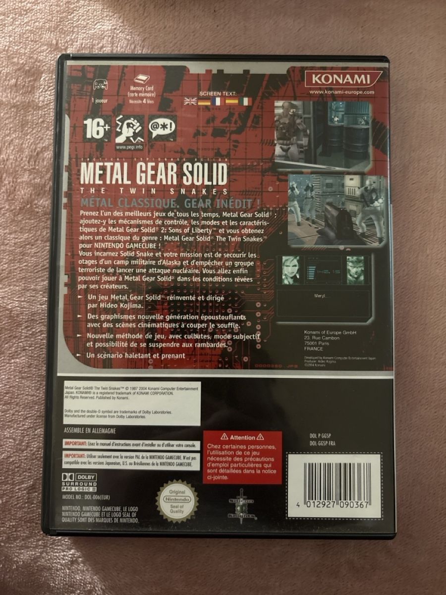 Nintendo Giochi: Metal Gear Solid: The Twin Snakes - Gamecube, Complet! – Nuovo (secondo la descrizione) da Lausanne venduto da sio_7ckb 1