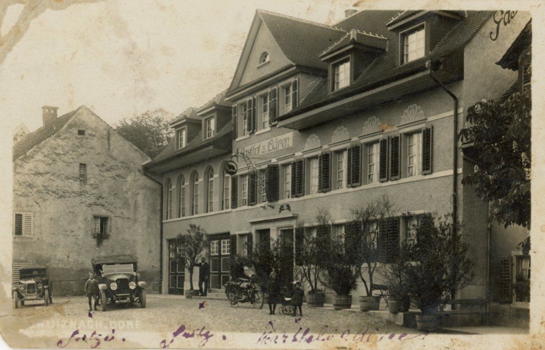 Cartoline postali: Schinznach-Dorf   AG  -  Oldtimer & Motorrad, Rest. z. BÄREN – Usato da Brig venduto da Valcards54