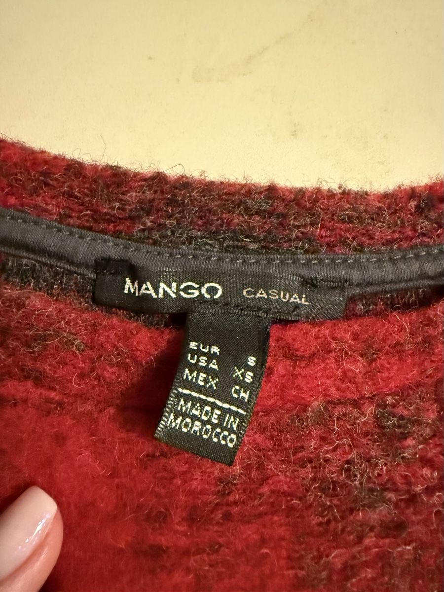 Mango Maglioni & Felpe: Mango Strickpullover, rot-schwarz kariert, Grösse s, neuwert – Usato da Luzern venduto da Lorena.haj 1