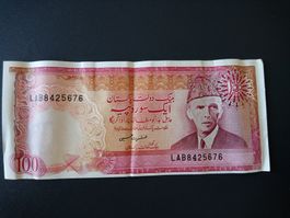 Pakistan 100 Rupee Banknote guter Zustand