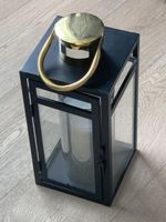 Lantern with LED Candle, Black Metal, Home Decor 🕯️
