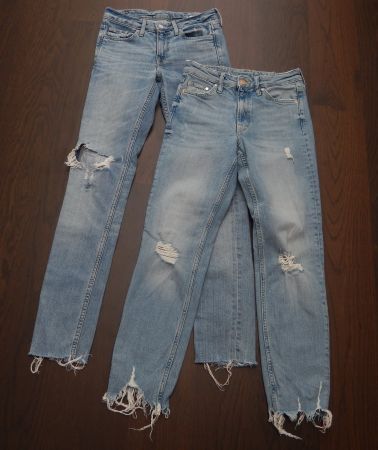 2 x  H&M distressed Jeans Gr. 32/XXS