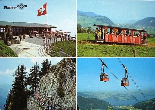 Ansichtskarten: STANSERHORN Standseilbahn & Luftseilbahn – Gebraucht aus Jona von philajona
