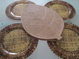 4 Glasteller gross D-31cm.,4Stk.Platzset