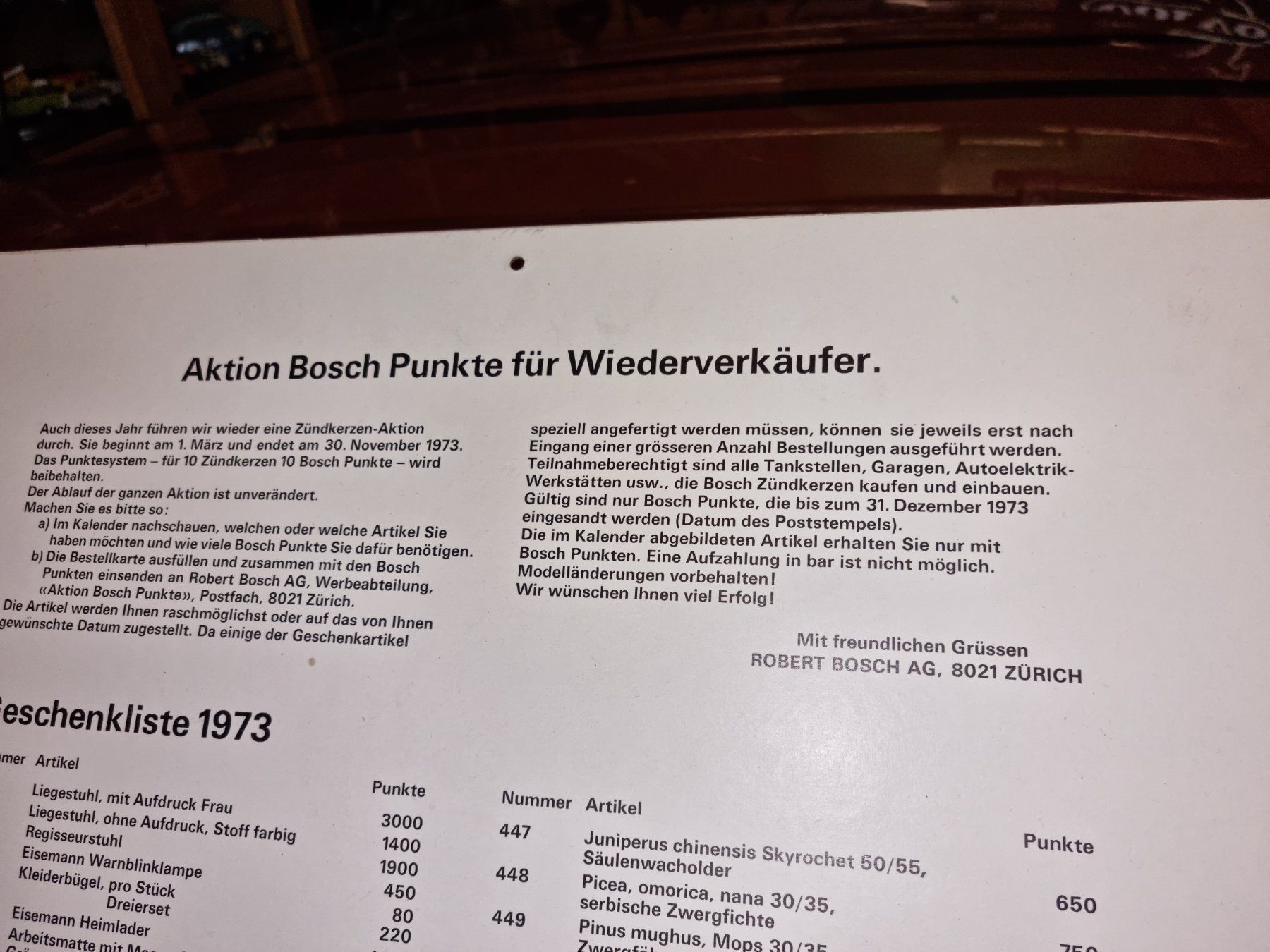 Calendari: Bosch Wiederverkäufer- Kalender 70er – Usato da Niederbipp venduto da Hst3 2