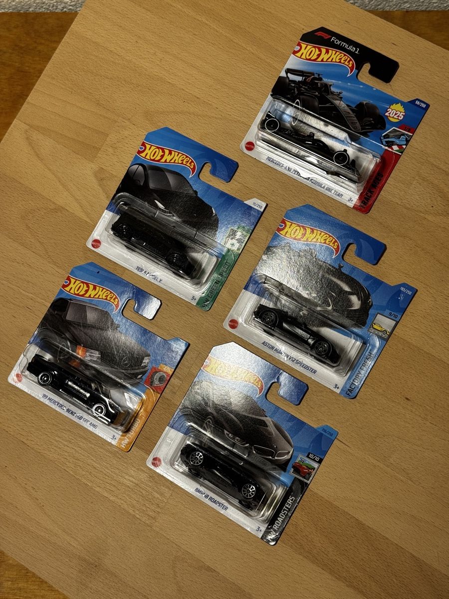 Hot Wheels Modellautos: Schwarze HotWheels 5stk. – Neu und originalverpackt aus Stüsslingen von leo_nzh6
