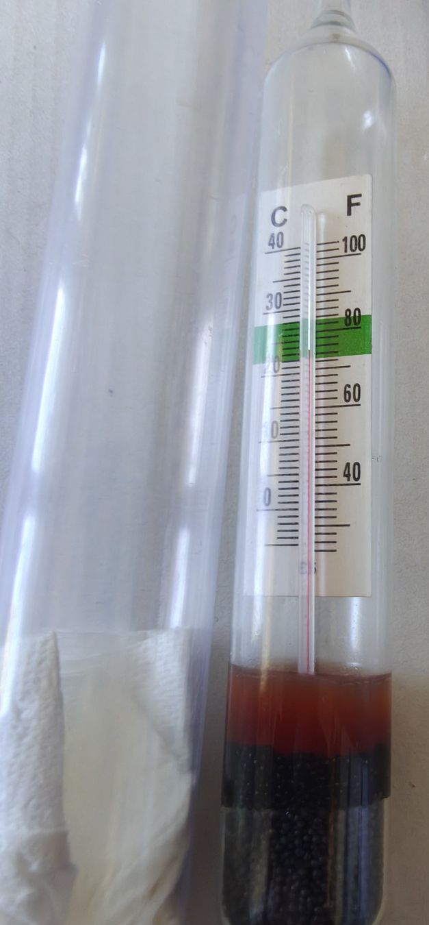 Misurare: Aräometer mit Thermometer und Messzylinder gebraucht – Usato da Uerkheim venduto da Justi.y 1