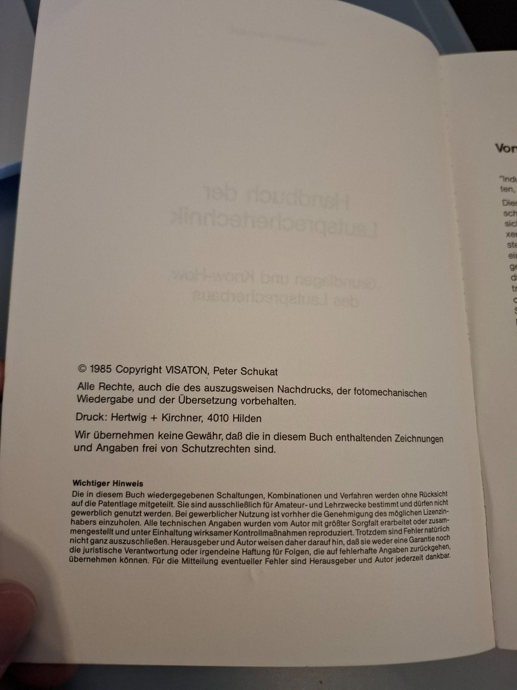 Libri: Handbuch der LAUTSPRECHERTECHNIK – Usato da Uster venduto da Mamuch 1
