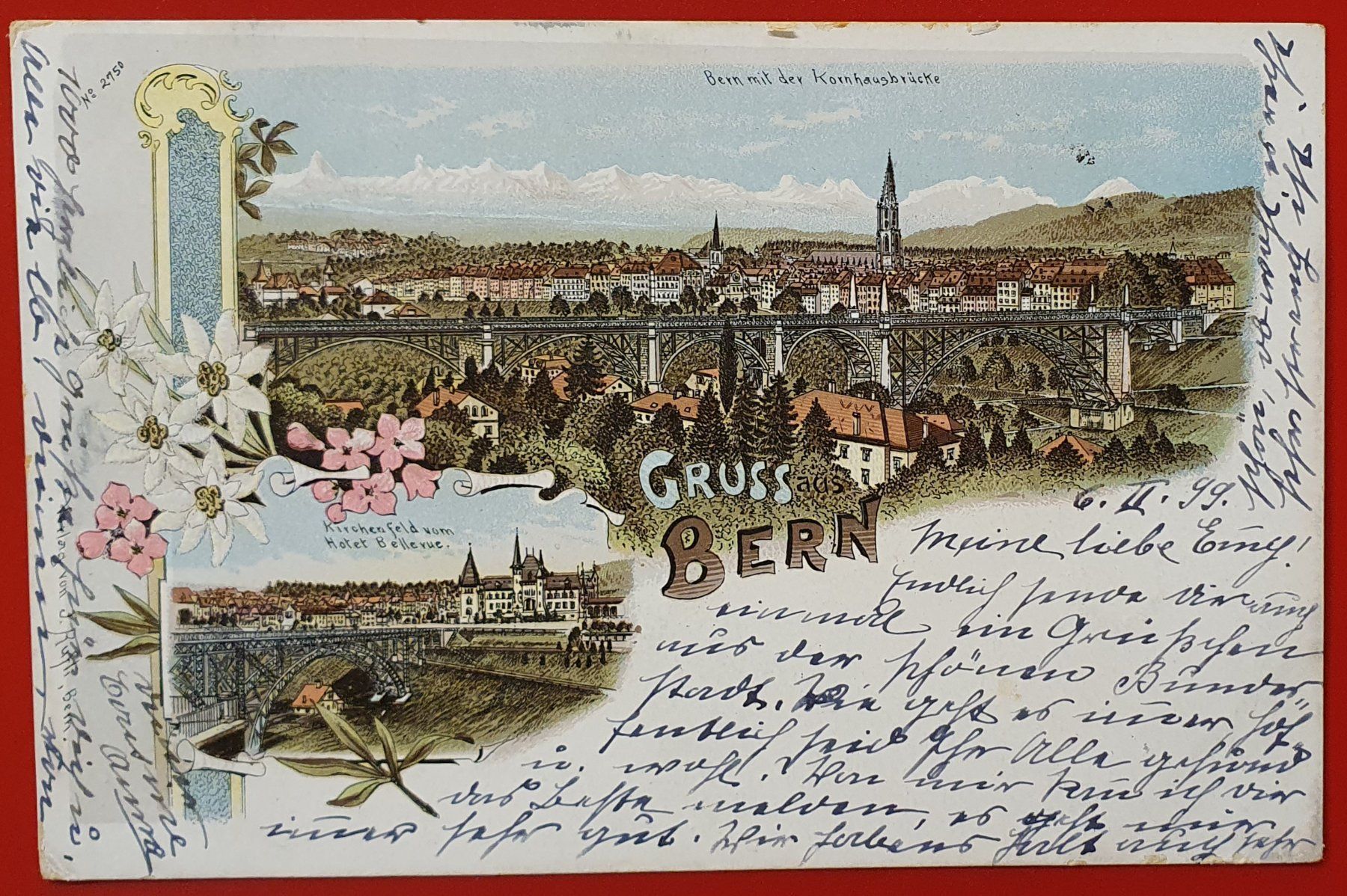 Cartoline postali: Gruss aus Bern 1899 – Usato da Kreuzlingen venduto da Rschweiz1