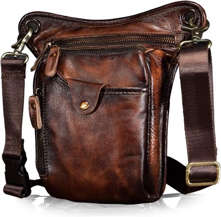 Herren Echtes Leder Beintasche