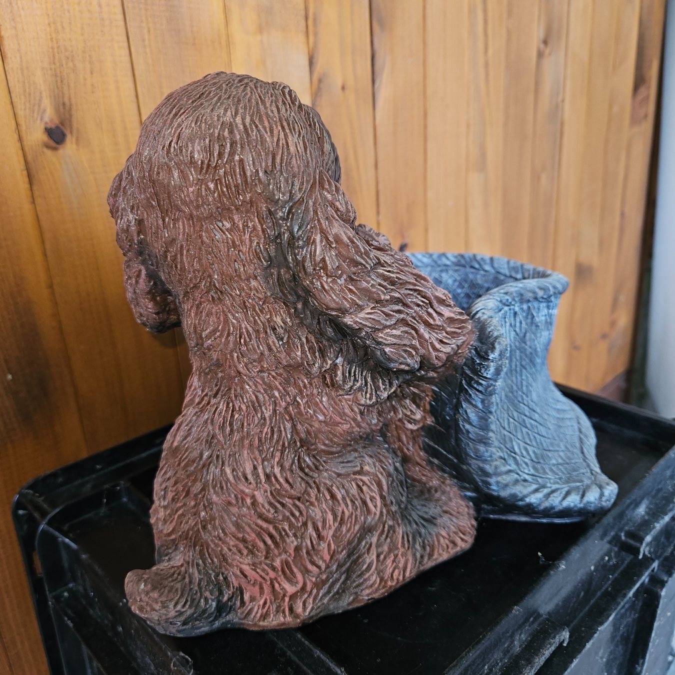 Statuette: Hund mit Korb Dekoration Gartenfigur Gibs oder Kunstgibs neu – Nuovo (secondo la descrizione) da St.Gallenkappel venduto da RocknSkull 3