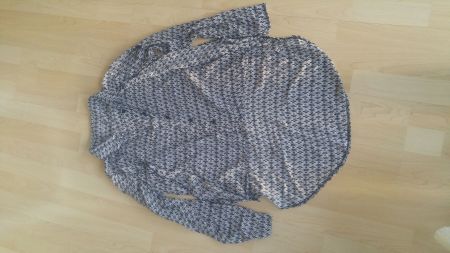 Schwarz-weisse Bluse, 100% Viscose