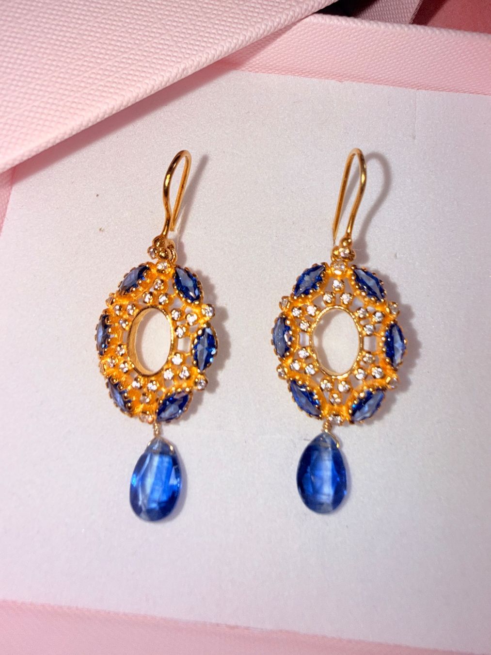 Orecchini pendenti & Orecchini a lobo: Boucles d'oreilles argent 925 et cyanite – Nuovo e nell'imballaggio originale da St-Maurice venduto da Sandrinette123 2