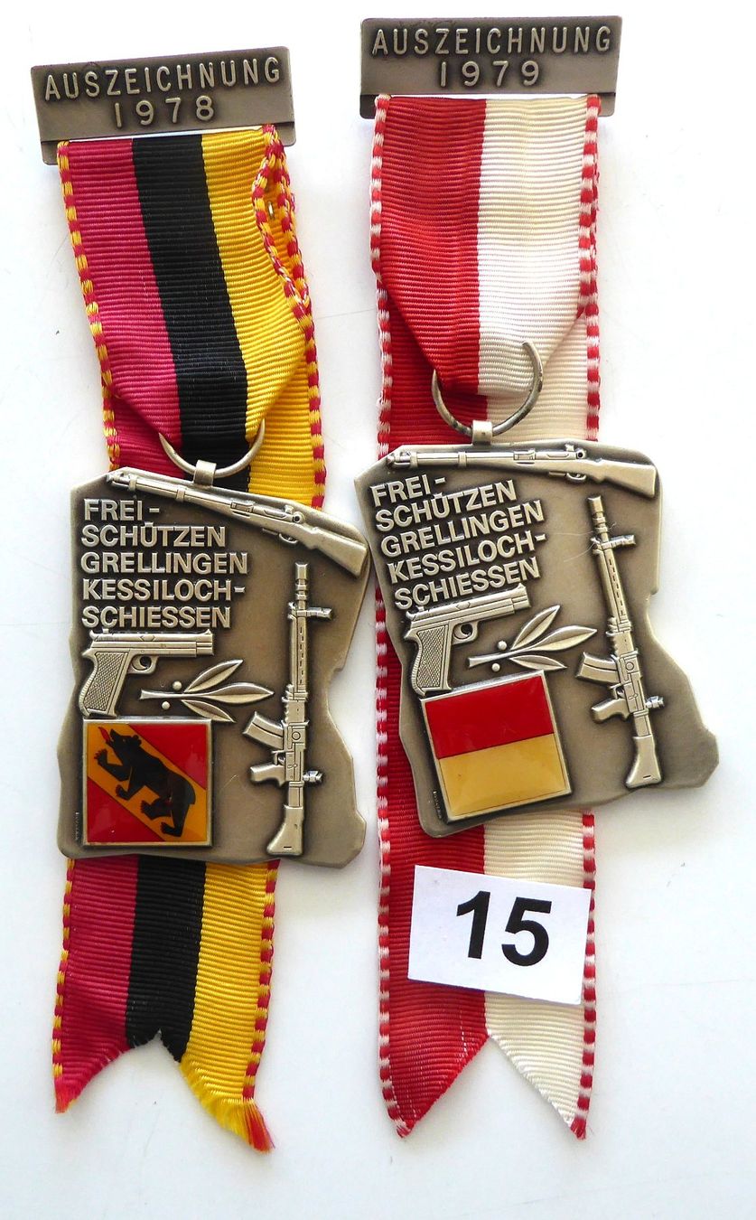 Medaglie: Grellingen Chessiloch-Schiessen 1978,1979 – Usato da Aesch BL venduto da Kauri1