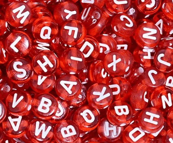 Perle (finte): 500 Stück Bastelperlen Buchstaben rot – Nuovo e nell'imballaggio originale da Geneve venduto da vane267
