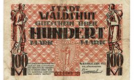 Waldshut 100 Mark 01.11.1922 SS+-SS++