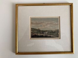 Antiker englischer Stich mit Pferdeszene