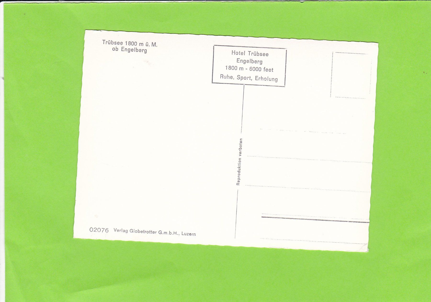 Cartoline postali: Trübsee – Usato da St. Peterzell venduto da neckertal 1