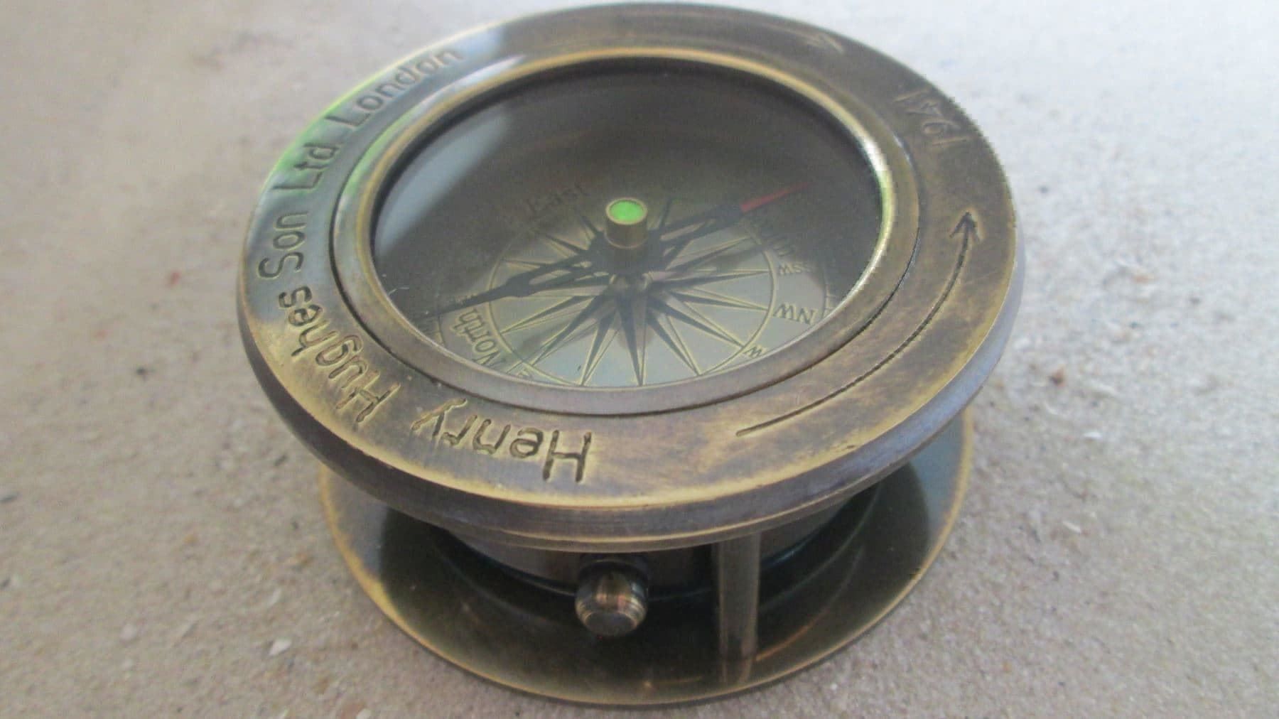 GPS & Strumenti di misurazione: Wunderschöner nostalgischer Schiffskompass brüniert Messing – Nuovo (secondo la descrizione) da Drochtersen venduto da Simonchen 4