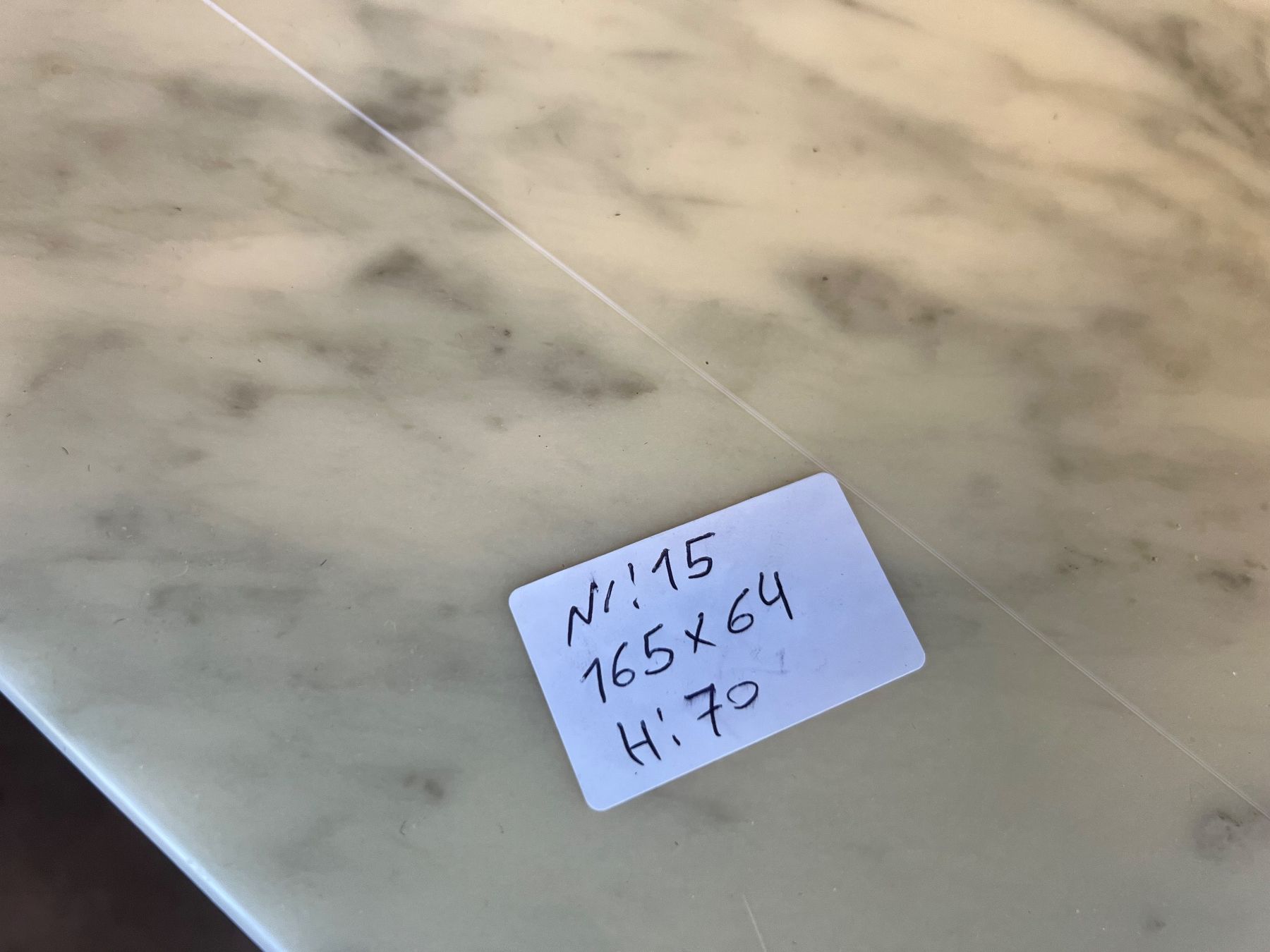 Tische: Marmortisch oval mit Eisenfuss gebraucht, Nr 15 – Gebraucht aus Glattfelden von maa_qcj8 7