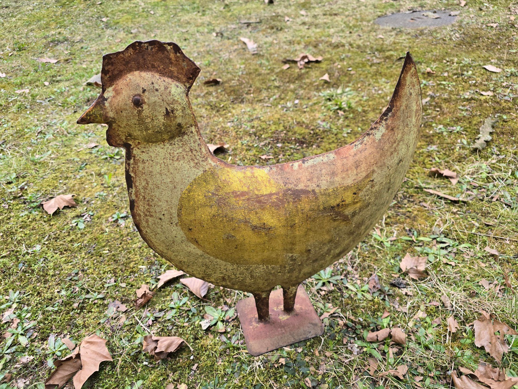 Statuette: Metall: Huhn Gartendekoration Vintage – Usato da Romanshorn venduto da Rachacha 1