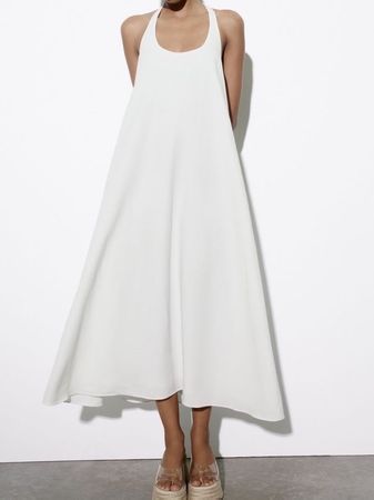 ZARA Maxikleid Sommerkleid, weiss Gr. XS, NEU + Etikett