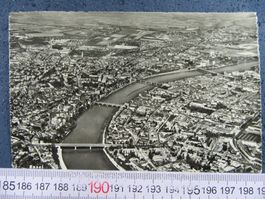 BASEL FLUGAUFNAHME SCHAIT 1950 KLEIN UND GROSS-BASEL AERO-FO