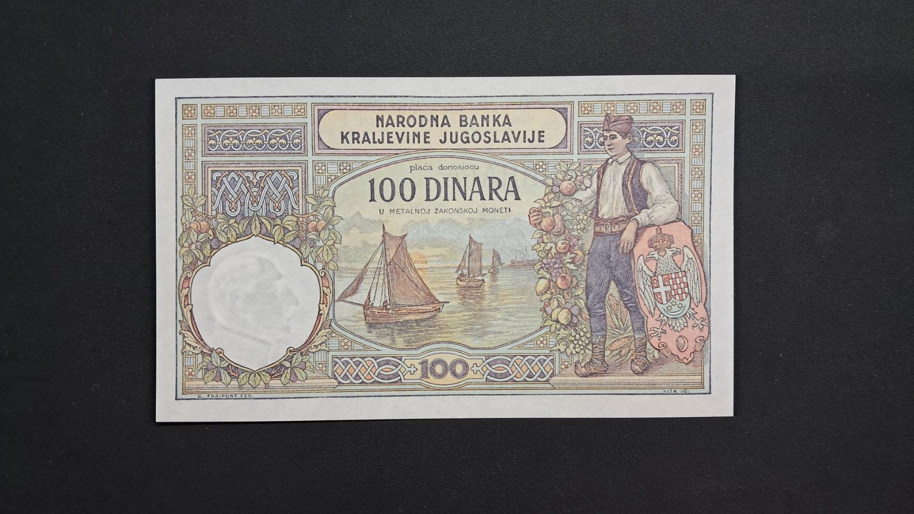 Banknoten: Jugoslawien 100 Dinara 1929 Unc – Neu und originalverpackt aus Lufingen von E-Auktion 1
