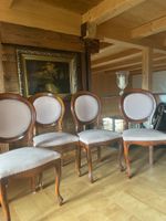 4Barockstühle Medaillon massiv Nussbaum  restaurie neuwertig