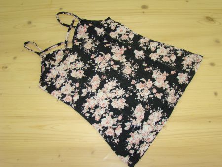 Sommerliches Träger Top mit Blumenmuster, Gr. S