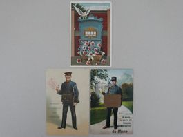 ALTE AK PÖSTLER MIT LEPORELLO SEHENSWÜRDIGKEITEN