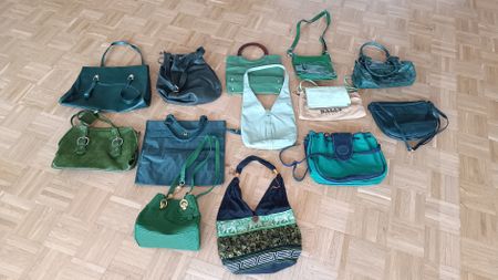 Taschen Set Damen grün .(13 Artikel)