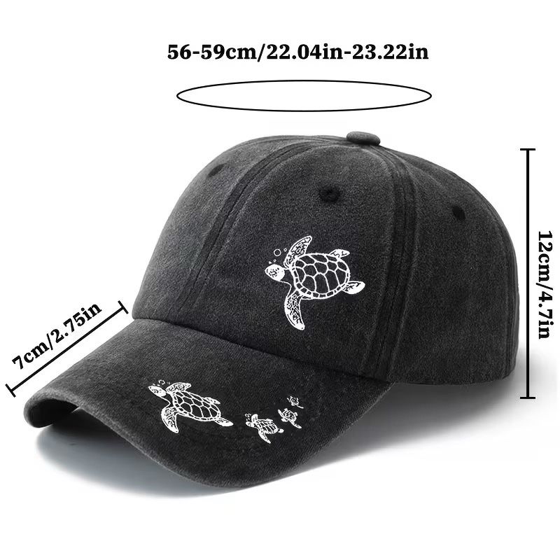 Copricapi, berretti & cappellini: Cap / Hut mit Schildkröten Muster, Navy Blue - Sommer – Nuovo e nell'imballaggio originale da Wettingen venduto da Chnoelleli 1