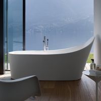 LAUFEN PALOMBA freistehende Badewanne, oval weiss matt