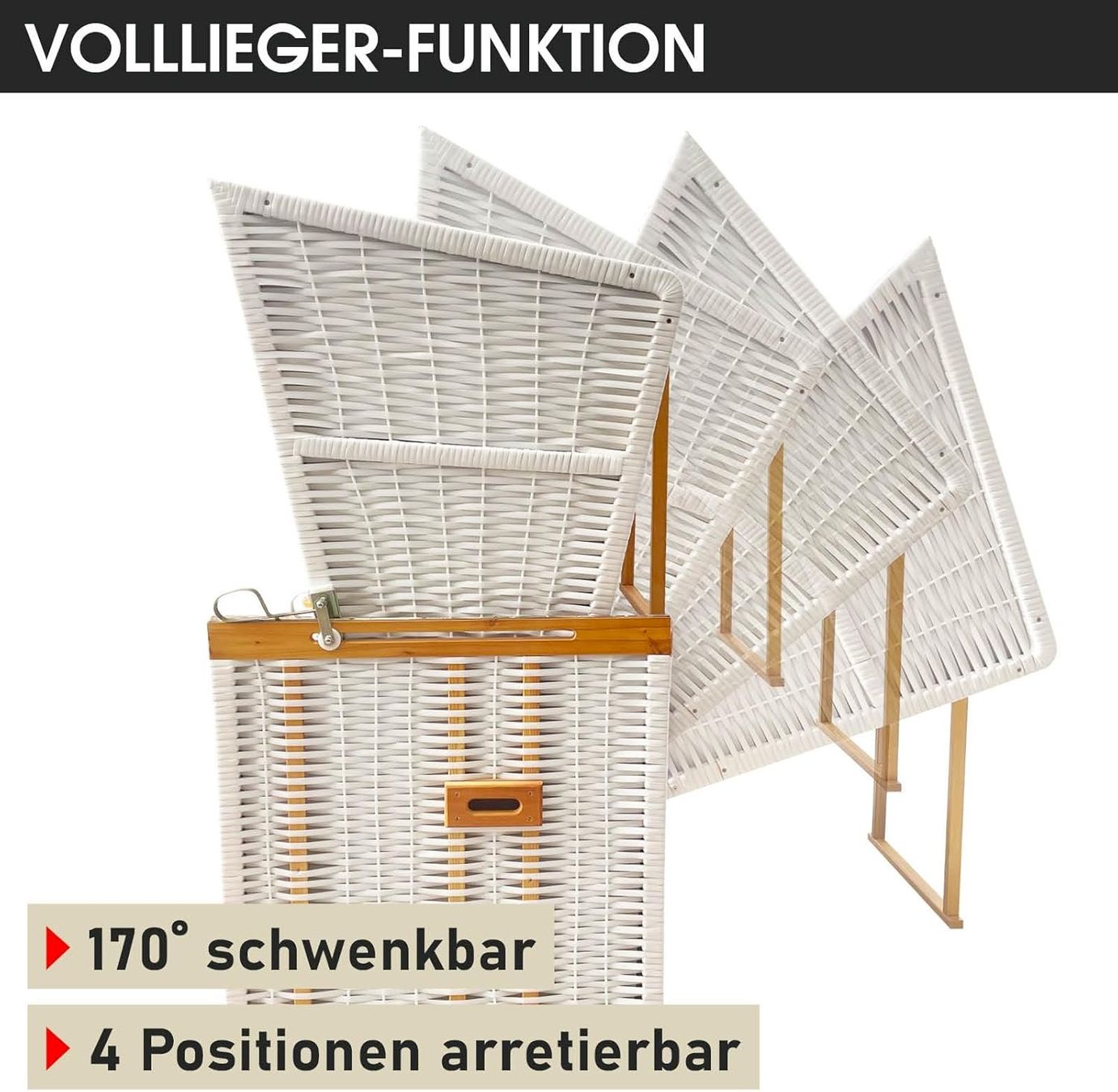Sedie a sdraio: Strandkorb NORDERNEY DELUXE 120cm – Nuovo e nell'imballaggio originale da Bottighofen venduto da zaap 7