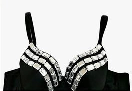 BH Bustier Oberteil schwarz mit Strass S-M Vimoli neu