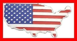 U.S.A. USA Aluminium Badge Emblem Logo Abzeichen Auto Patch