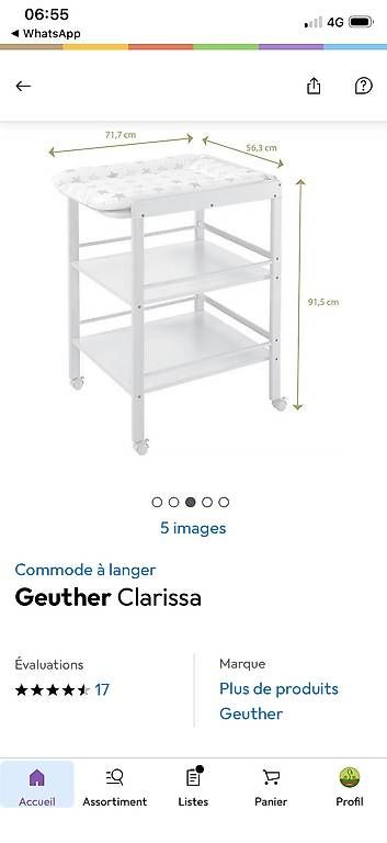 Tables à langer & accessoires: Table à langer – D'occasion à Genève par Melayiah 1