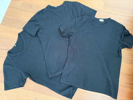 3x schwarzes Shirt Herren schwarz Gr L