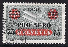 1938 Flugpost 75/50 Rp. PRO AERO gest. ʘ ZNr. F26 Kat. 10.-
