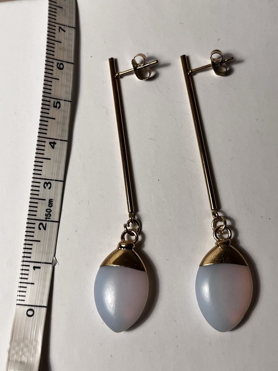 Ohrringe & -stecker: Boucles dorées avec breloque opaline – Neu (gemäss Beschreibung) aus Genève von ct_fqr8 1
