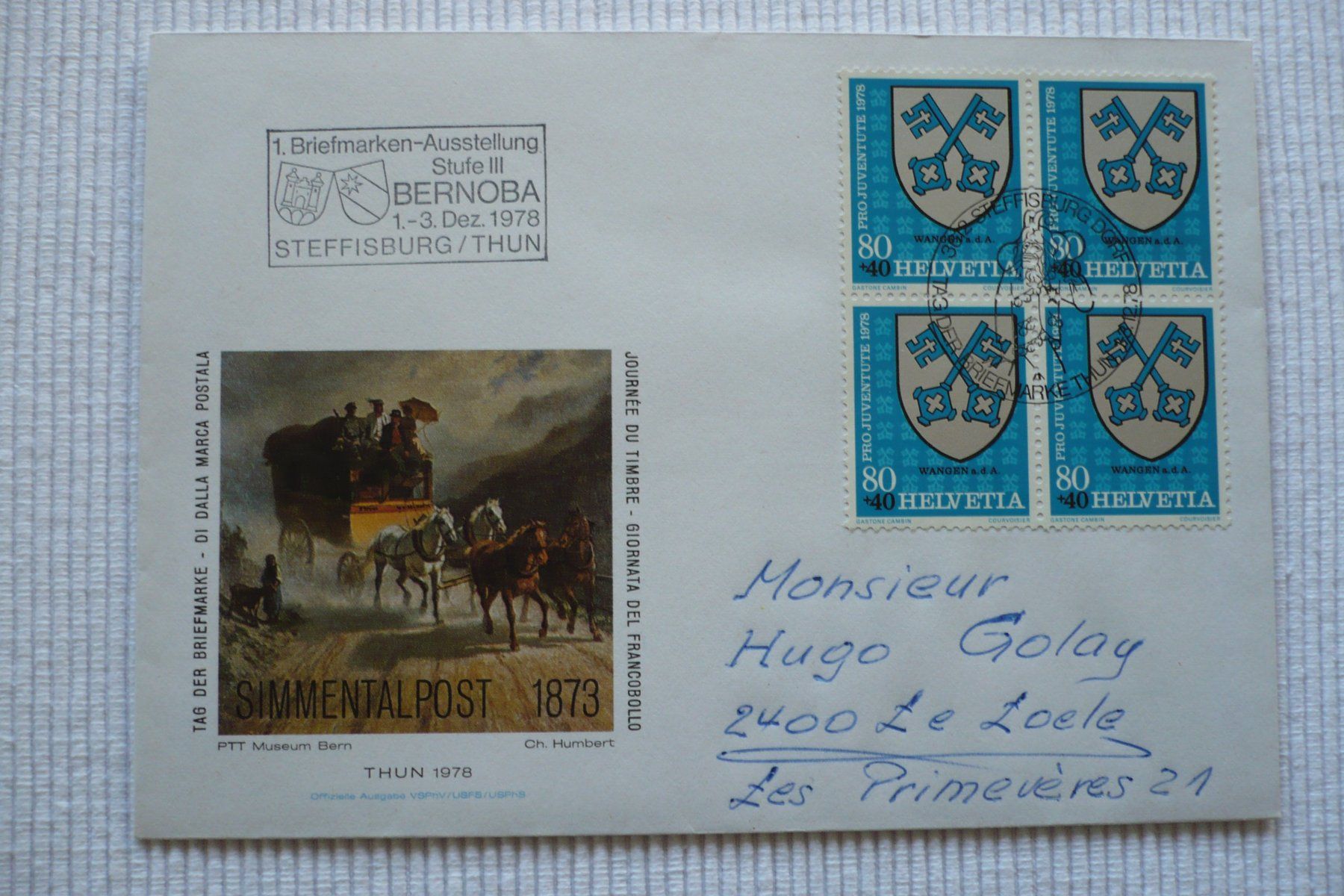 Tutti i francobolli: 1978 BERNOBA / TdB, Steffisburg – Usato da Zürich venduto da saltandpepper008