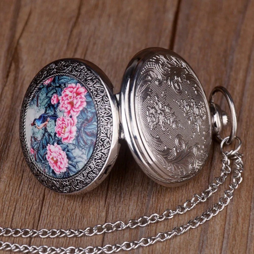 Orologi: Taschenuhr Halskette Vogel schwarz – Nuovo e nell'imballaggio originale da Gurmels venduto da Swisspod 1