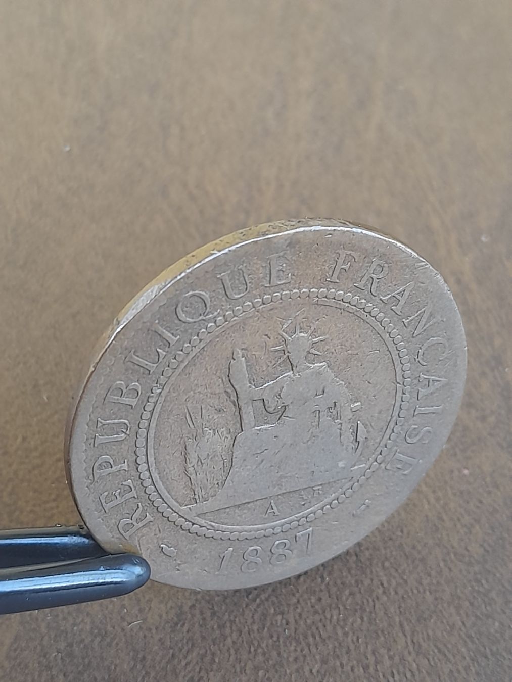 Alle Münzen: Indochina 1 Cent 1887 – Gebraucht aus Basel von Basel_20 6
