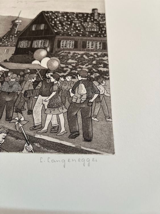Grafica & Litografie: Lilly Langenegger RADIERUNG SIGNIERT NUMMERIERT – Usato da Gersau venduto da grafik-kunst 5