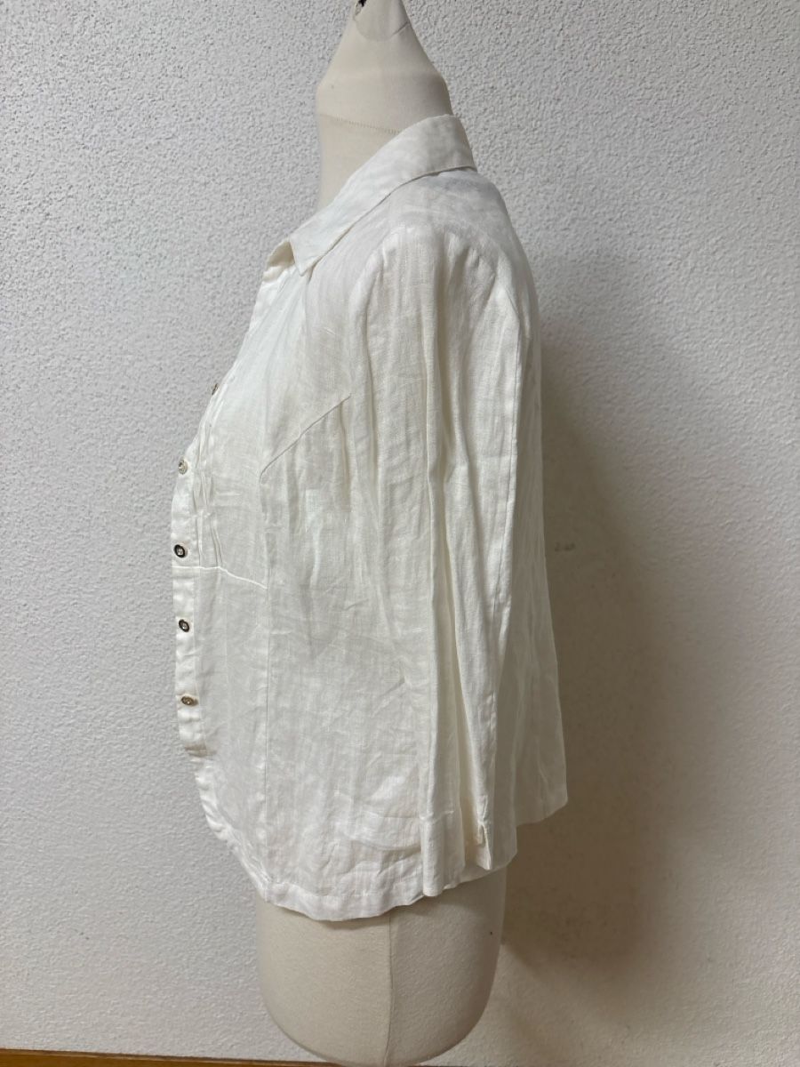 Lotti di vestiti: Set Top und Jacke weiss Leinen Grösse S – Usato da Maienfeld venduto da 8796 2