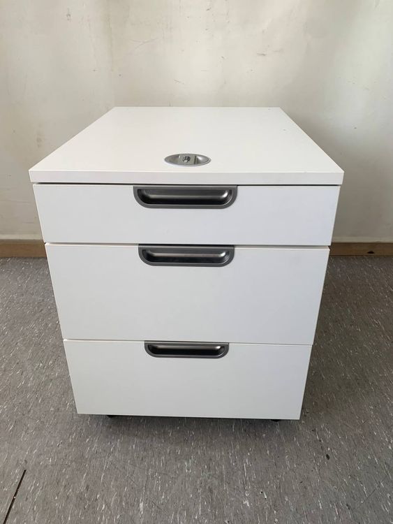 IKEA Effektiv Rollcontainer – 3 Schubladen, Buche Dunkel, 152.844.08 – Gebraucht IKEA Rollcontainer