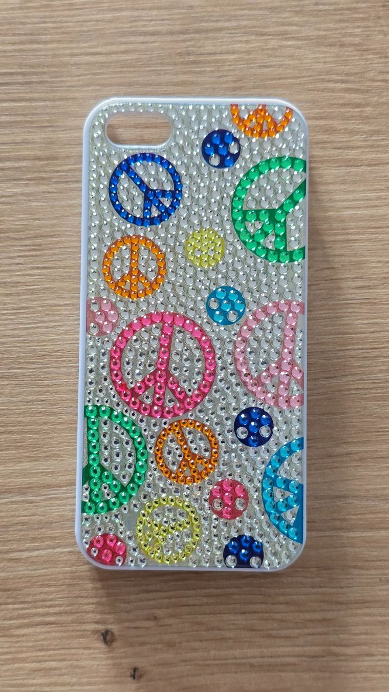 Cover & Protezioni schermo: Glitzer Case - iPhone 5 / 5s / SE - Peace – Nuovo (secondo la descrizione) da Thalwil venduto da VitaMini 2