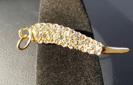 Anhänger vergoldet mit Strass